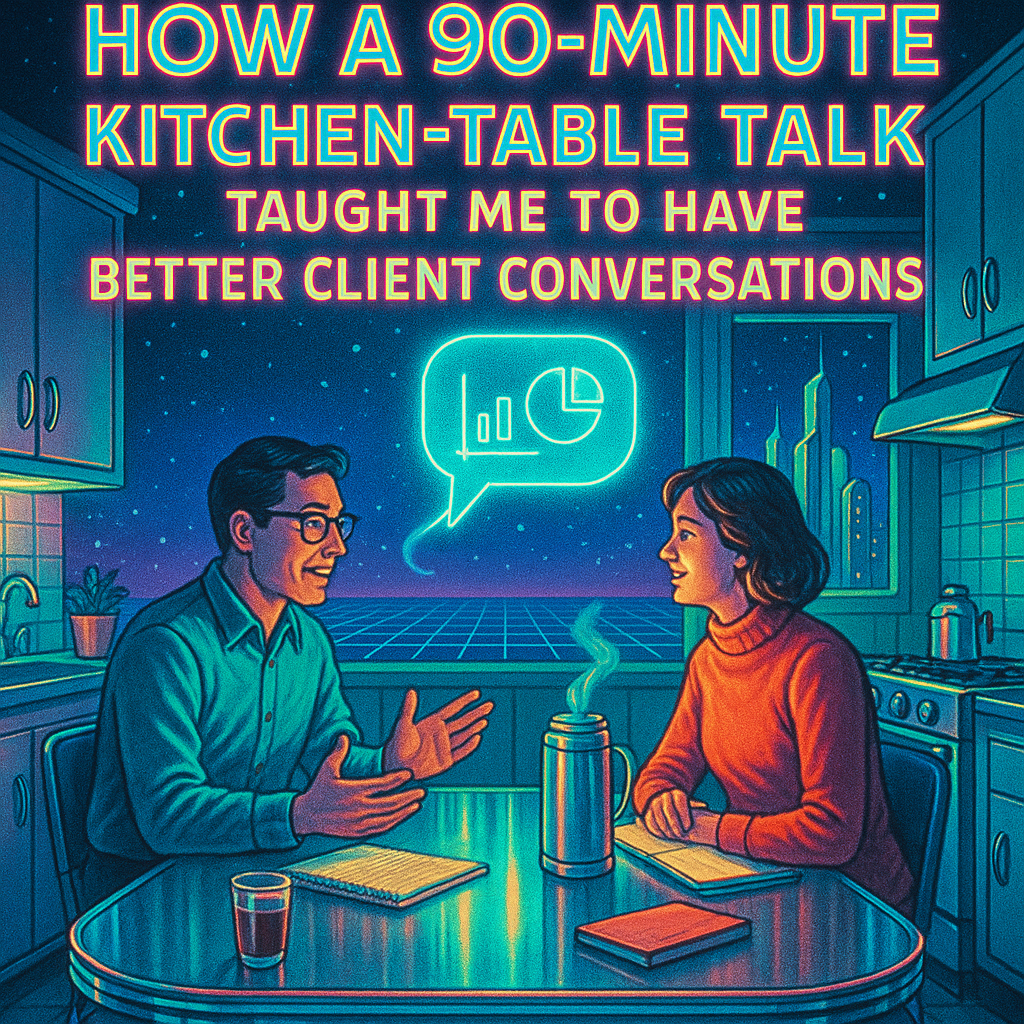 How a 90‑minute kitchen-table talk taught me to have better client conversations