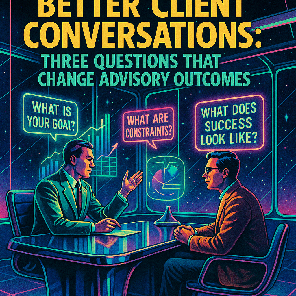 Better client conversations: three questions that change advisory outcomes